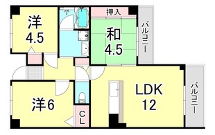 エリム摩耶の物件間取画像